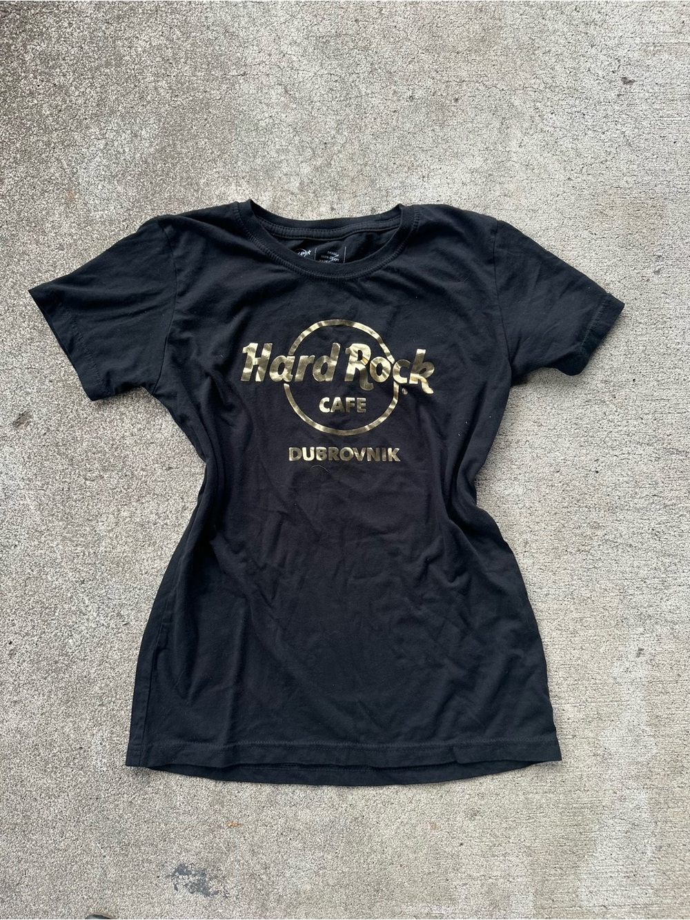 Hard Rock Cafe Dubrovnik Black Graphic Short Sleeve Tee Shirt